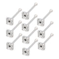 10er-Set Nasenstecker aus Sterlingsilber mit Zirkonia, Kugelende, 2 mm, 22Ga