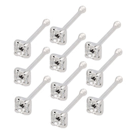 Sterlingsilber 2 mm CZ 23Ga Nasenstecker Kugelende Satz von 10