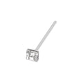 Sterlingsilber Quadratisch CZ Nasenstecker Gerades Ende