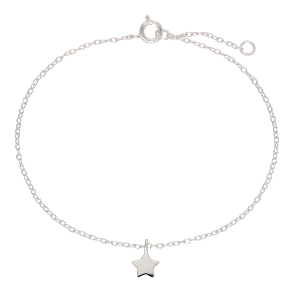 Sterlingsilber Weihnachten Stern Verstellbar Armband 18 cm