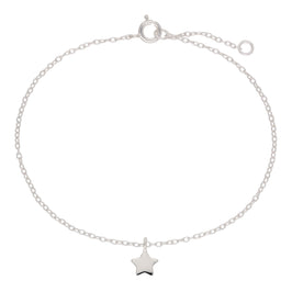 Sterlingsilber Weihnachten Stern Verstellbar Armband 18 cm