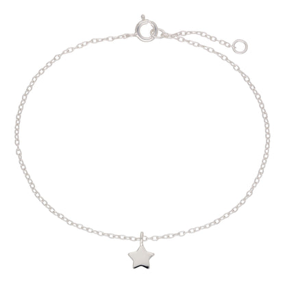 Sterlingsilber Weihnachten Stern Verstellbar Armband 18cm