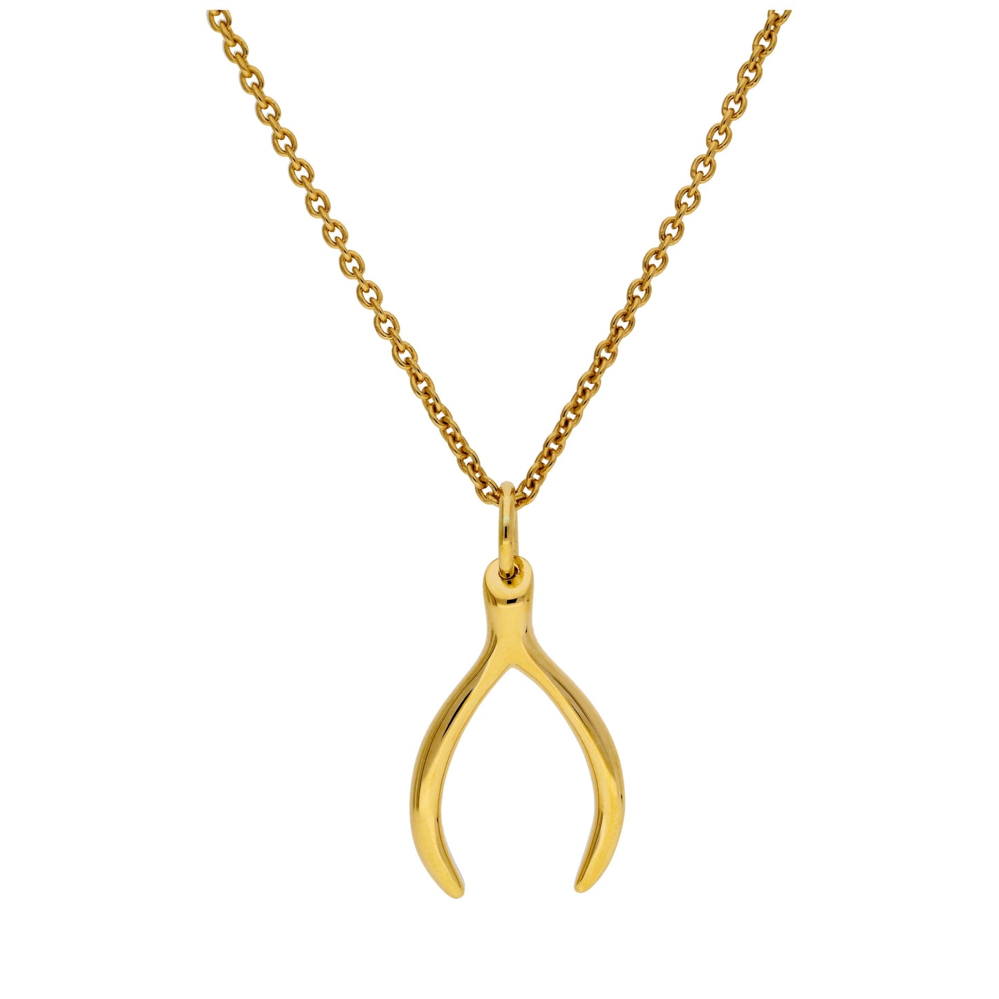 Vergoldet Sterlingsilber Wünschelrute Halskette 16 - 61cm