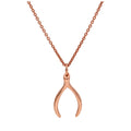 Rosévergoldet Sterlingsilber Wünschelrute Halskette 16 - 61 cm
