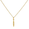 Vergoldete Halskette aus Sterlingsilber mit echtem Diamant-Spike-Anhänger, 35–55 cm