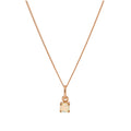 Roségold-beschichtete Sterlingsilberkette mit Opal-CZ als Geburtsstein, 14–32 Zoll