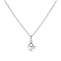 Kleine Halskette aus Sterlingsilber mit Halbmond und Stern 35–70 cm