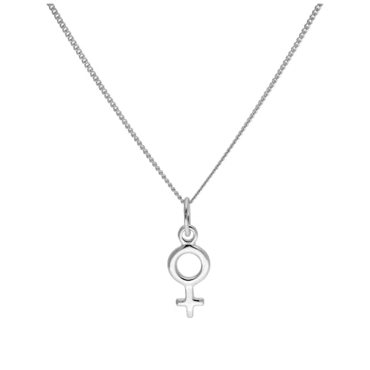 Klein Sterlingsilber Weiblichkeitssymbol Halskette 14 - 81,5cm