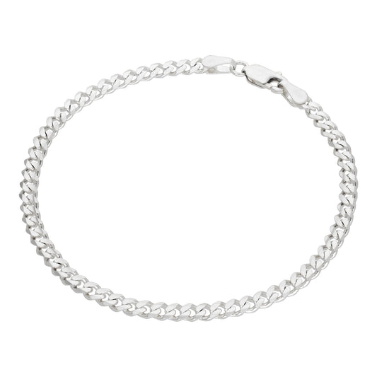 Sterlingsilber 3 mm Panzerkette Armband – 7 Zoll