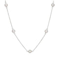 Sterlingsilber Mehr CZ Opal Überschliff Halskette 40,5 + 5 cm
