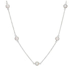 Sterlingsilber Mehr CZ Opal Überschliff Halskette 40,5 + 5 cm