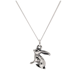 Sterlingsilber Hase 40,5+5 cm Diamantschliff Halskette