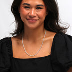 Sterlingsilber Rolo Kettenglied Halskette 56 cm