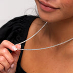 Sterlingsilber Rolo Kettenglied Halskette 56 cm