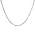 Sterlingsilber Rolo Kettenglied Halskette 51 cm
