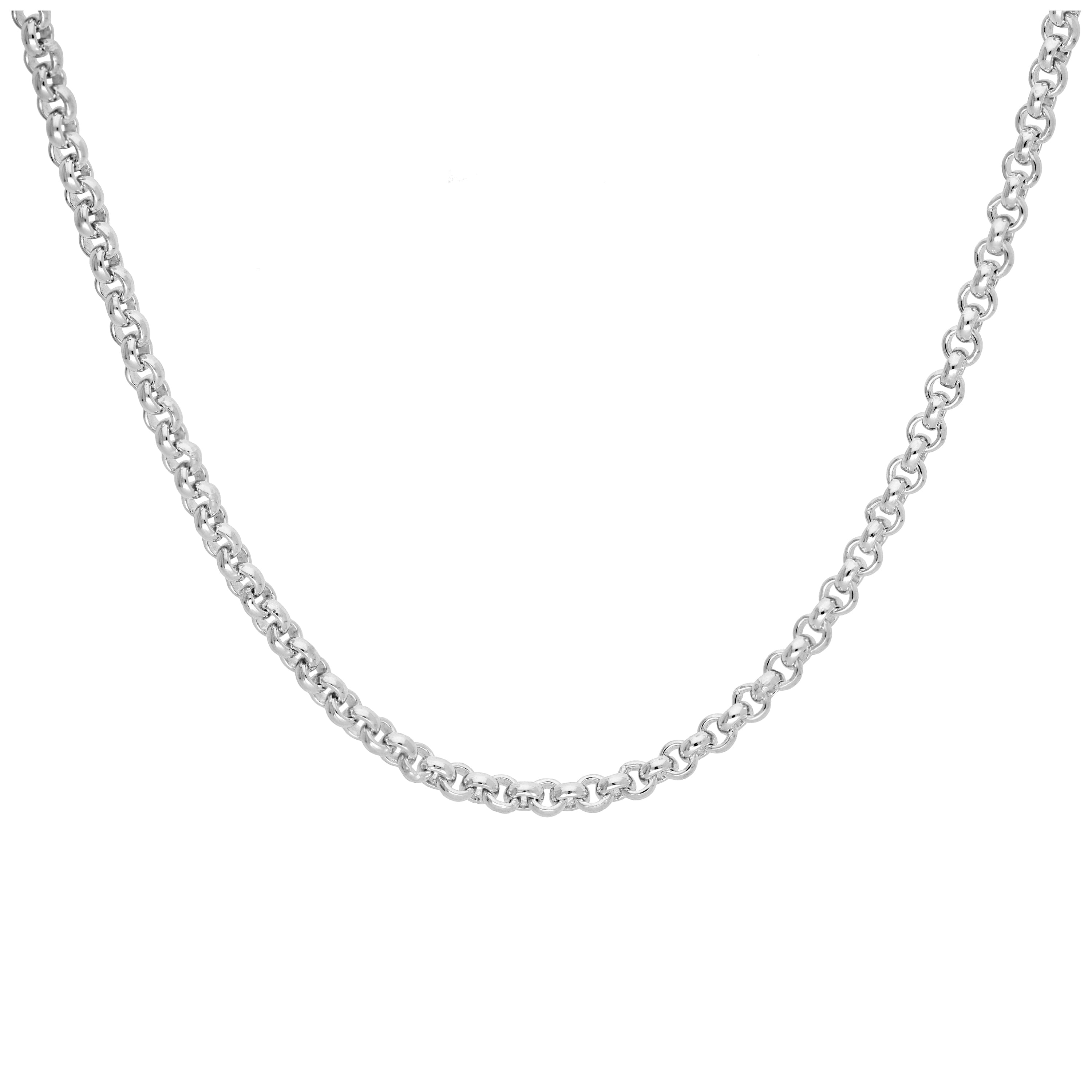 Sterlingsilber Rolo Kettenglied Halskette 51 cm