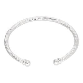 Sterlingsilber Gedreht Damen Manschetten Torque Armreif