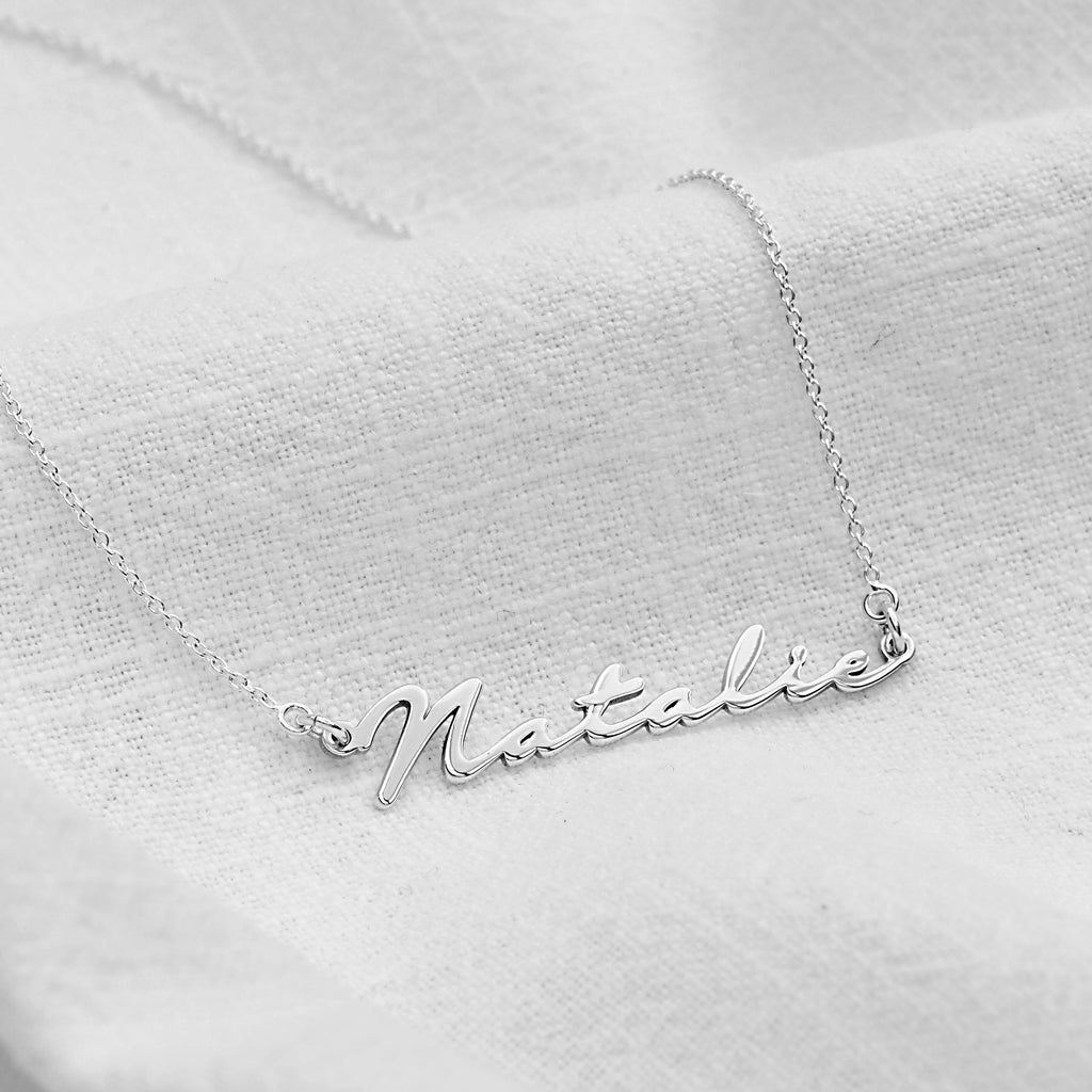 Personalisierte Sterlingsilber Namenshalskette