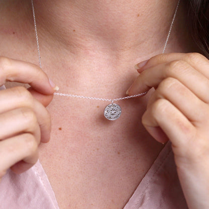 Personalised Sterling Silver Birth Flower Necklace