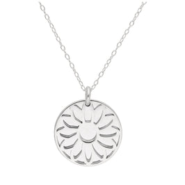 Sterlingsilber April Gänseblümchen Geburtsblume & 18 mm Gravierbar Namensschild Halskette 14 - 56 cm