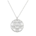 Sterlingsilber Juli Rittersporn Geburtsblume & 18 mm Gravierbar Namensschild Halskette 14 - 56 cm