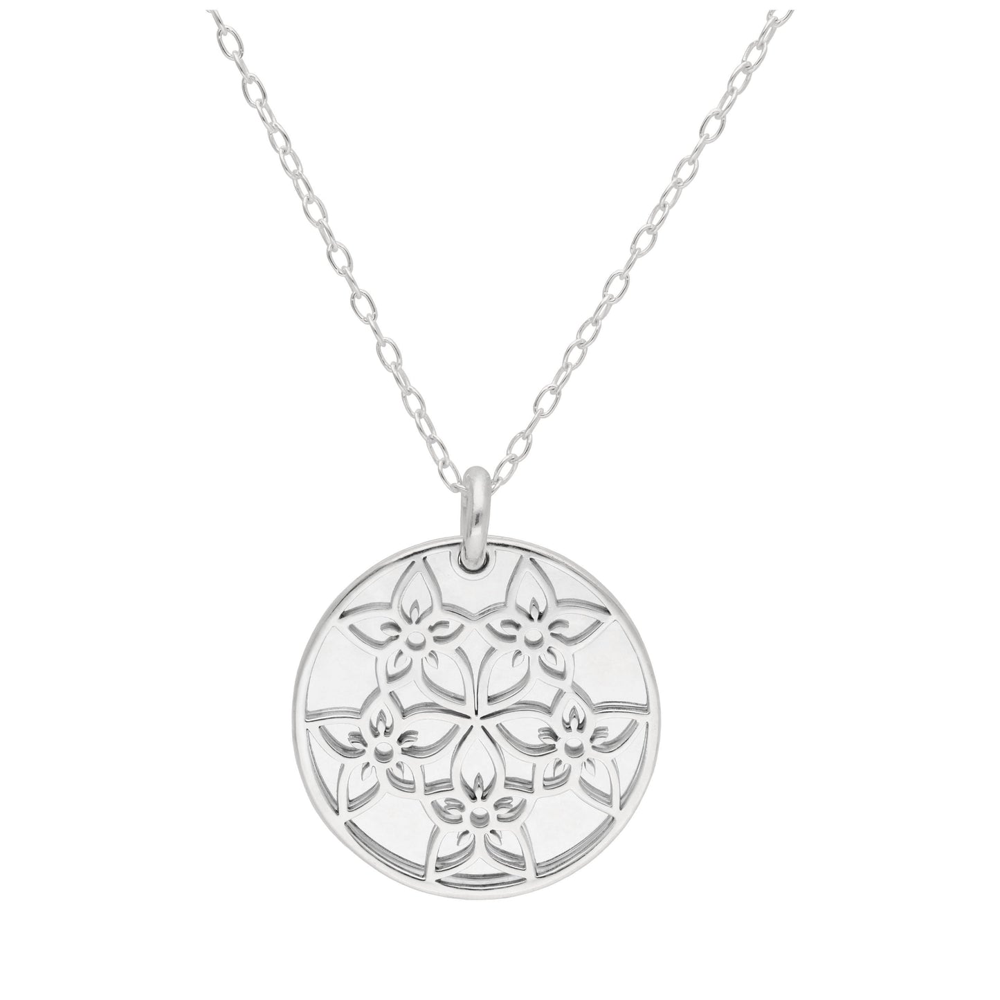 Sterlingsilber Juli Rittersporn Geburtsblume & 18mm Gravierbar Namensschild Halskette 14 - 56cm