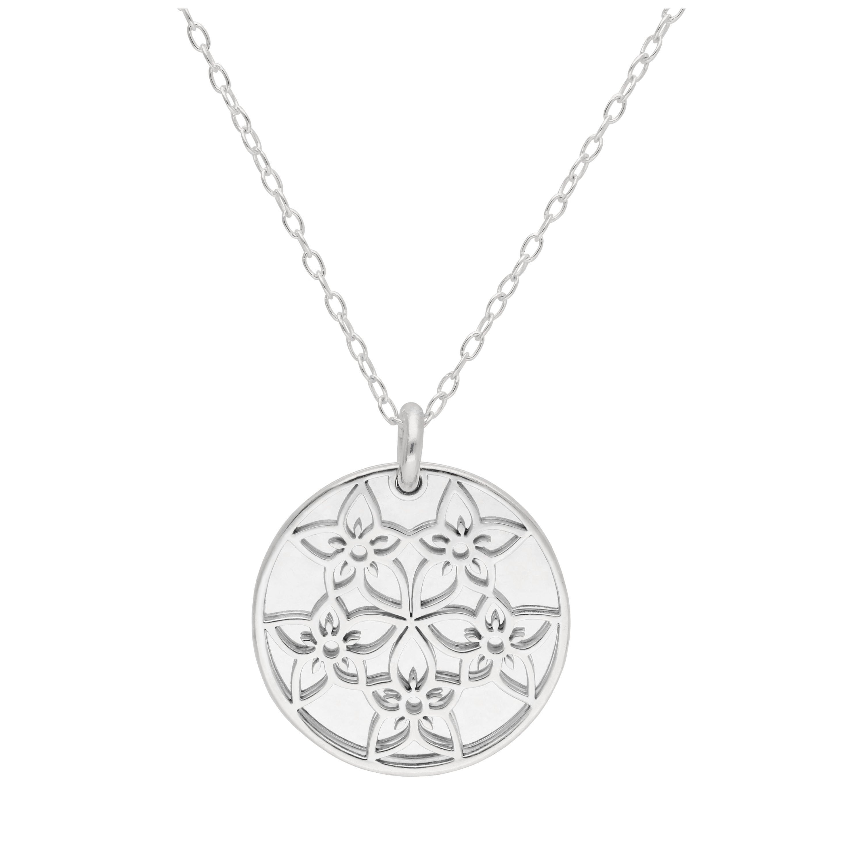Sterlingsilber Juli Rittersporn Geburtsblume & 18 mm Gravierbar Namensschild Halskette 14 - 56 cm