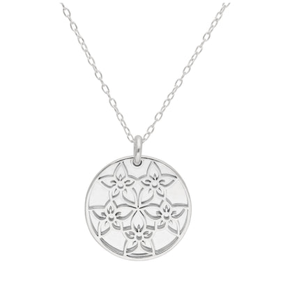 Sterlingsilber Juli Rittersporn Geburtsblume & 18mm Gravierbar Namensschild Halskette 14 - 56cm