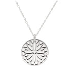 Sterlingsilber September Aster Geburtsblume & 18 mm Gravierbar Namensschild Halskette 14 - 56 cm