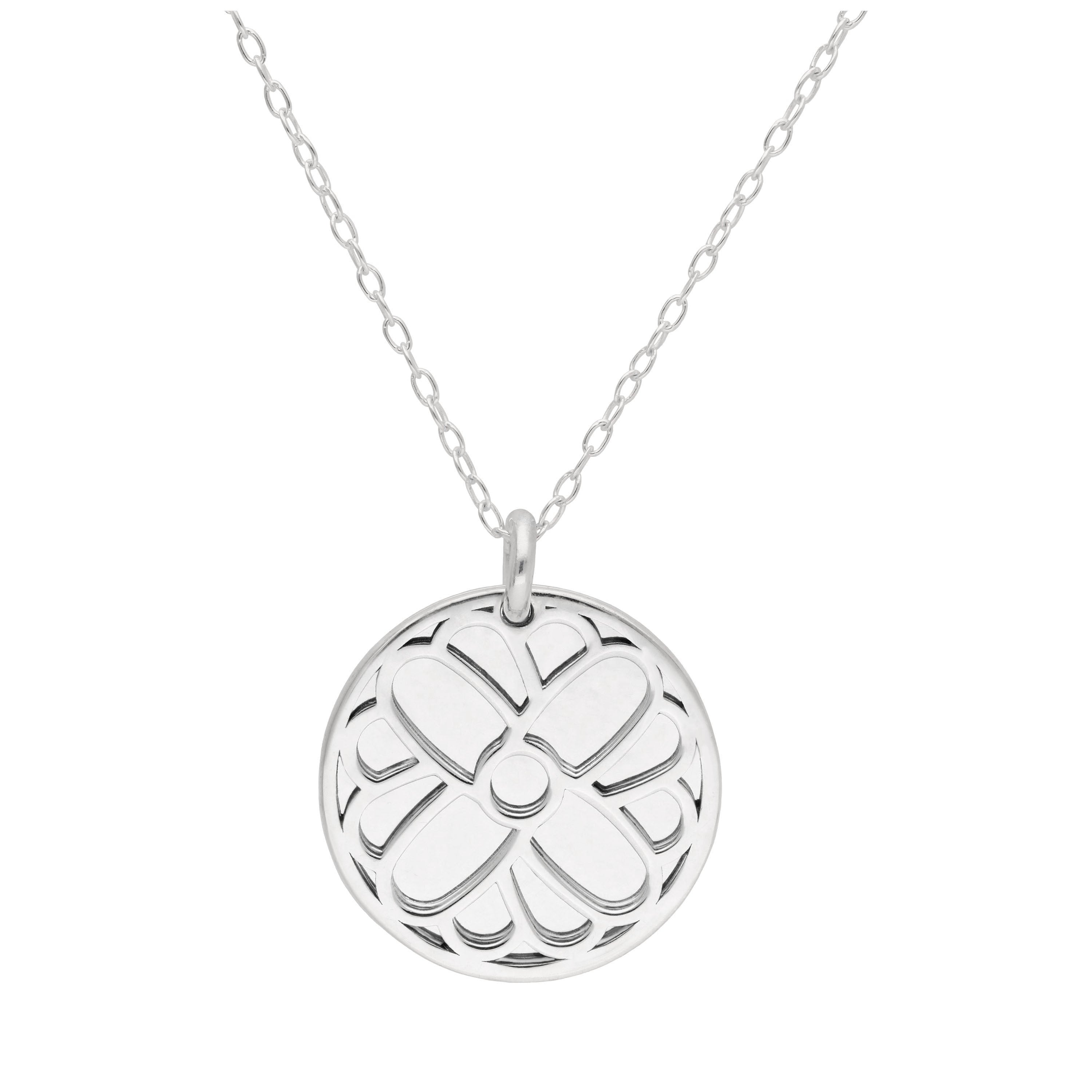 Sterlingsilber Oktober Ringelblume Geburtsblume & 18 mm Gravierbar Namensschild Halskette 14 - 56 cm