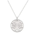 Sterlingsilber Chrysanthemenblume & 18 mm Anhänger Halskette 14-22 Zoll