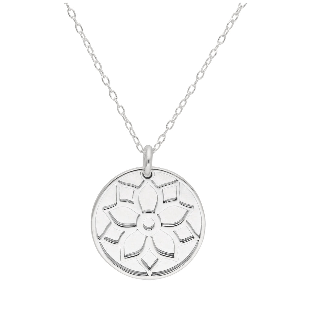 Halskette aus Sterlingsilber mit Weihnachtssternblume und 18-mm-Anhänger, 35–55 cm