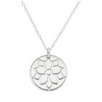 Halskette aus Sterlingsilber mit Weihnachtssternblume und 18-mm-Anhänger, 35–55 cm