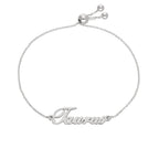Sterlingsilber Stier Name Verstellbar Armband