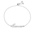 Sterlingsilber Krebs Name Verstellbar Armband