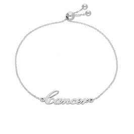 Sterlingsilber Krebs Name Verstellbar Armband