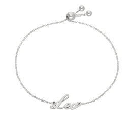 Sterlingsilber Löwe Name Verstellbar Armband