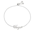 Sterlingsilber Jungfrau Name Verstellbar Armband