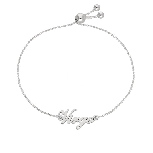 Sterlingsilber Jungfrau Name Verstellbar Armband