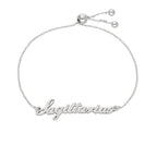 Sterlingsilber Schütze Name Verstellbar Armband