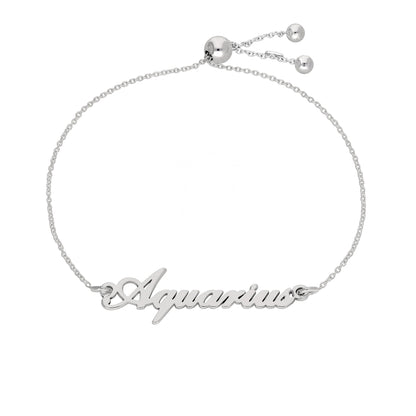 Sterlingsilber Wassermann Name Verstellbar Armband