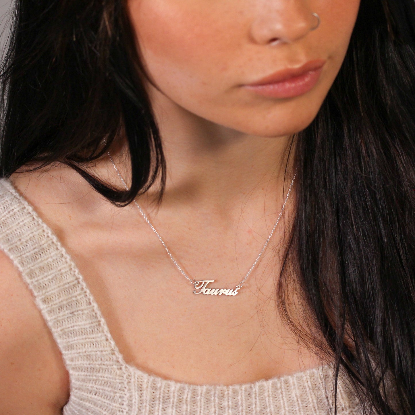 Sterlingsilber Stier Sternzeichen 43cm Halskette