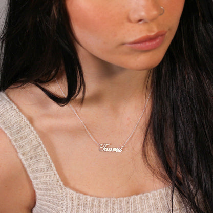 Sterlingsilber Stier Sternzeichen 43cm Halskette