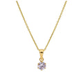9 Karat Gold 5 mm runde Krallen Alexandrit CZ Halskette 40–50 cm