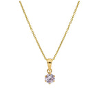 9 Karat Gold 5 mm runde Krallen Alexandrit CZ Halskette 40–50 cm