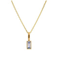 Halskette mit Baguette-Alexandrit CZ aus 9 Karat Gold, 16–20 Zoll