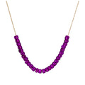 Halskette aus 9 Karat Gold mit Amethyst-Zirkonia, Geburtsstein Februar