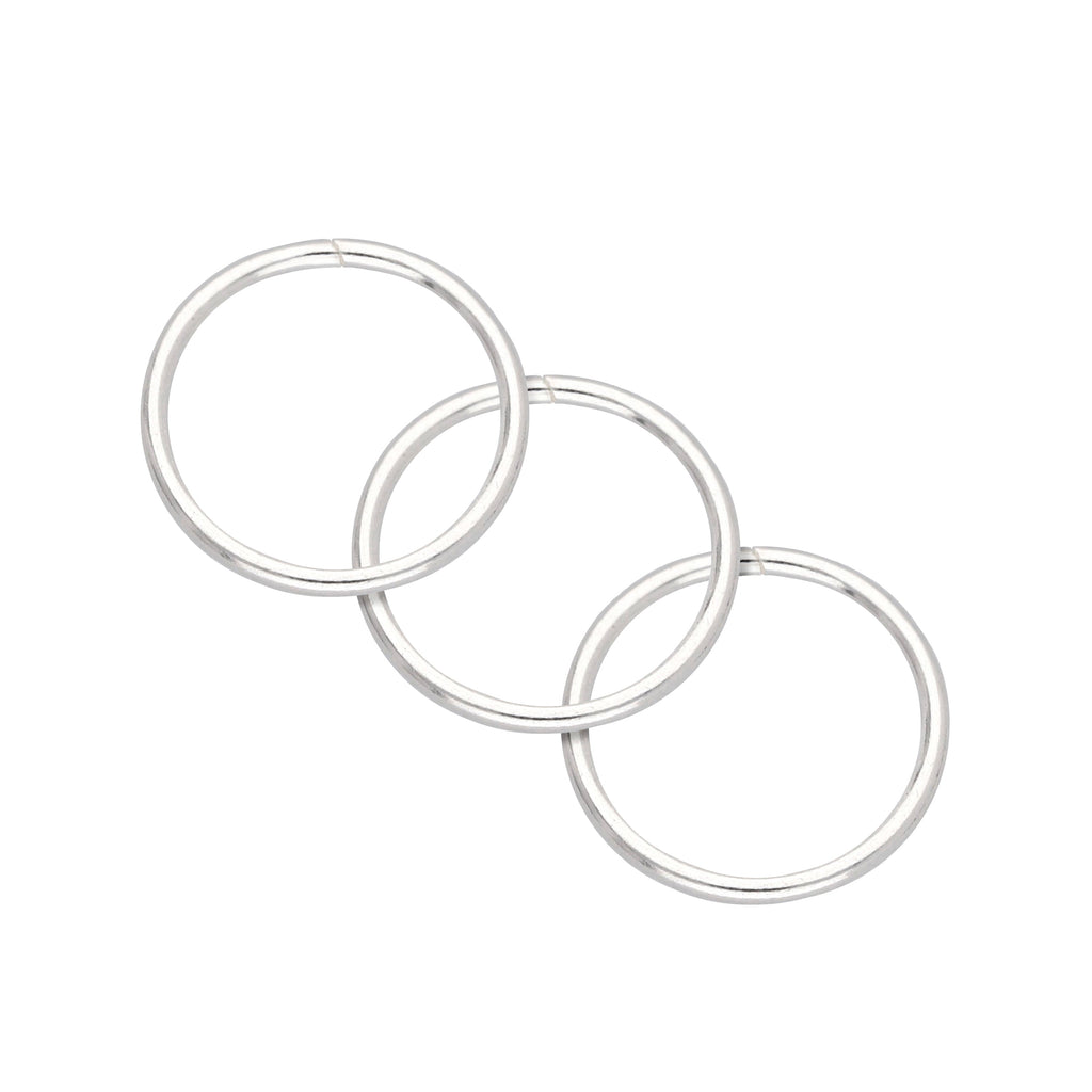 Sterlingsilber 8 mm 24Ga Nasenring 3er Pack
