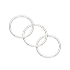 Sterlingsilber 8 mm 24Ga Nasenring 3er Pack