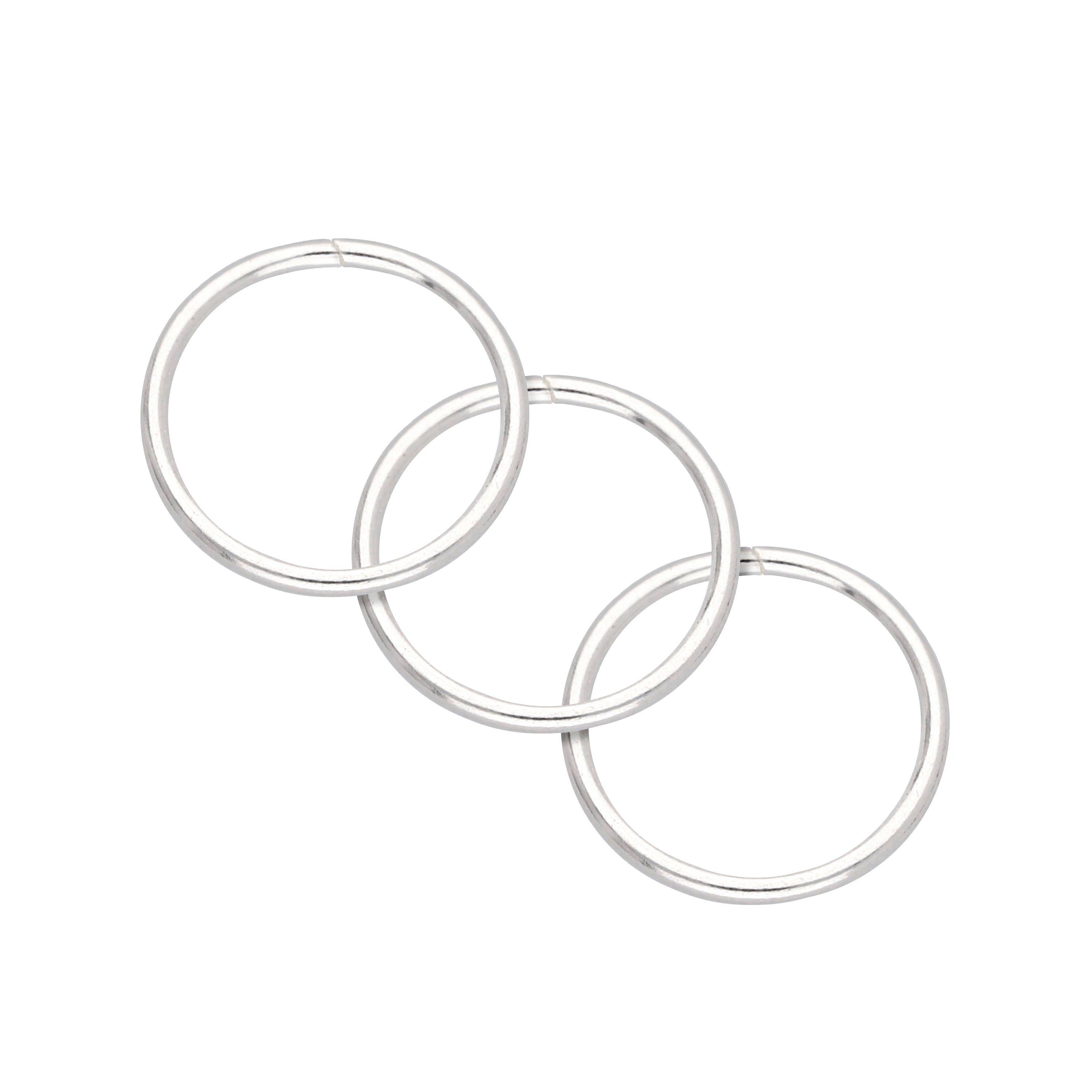 Sterlingsilber 8 mm 24Ga Nasenring 3er Pack